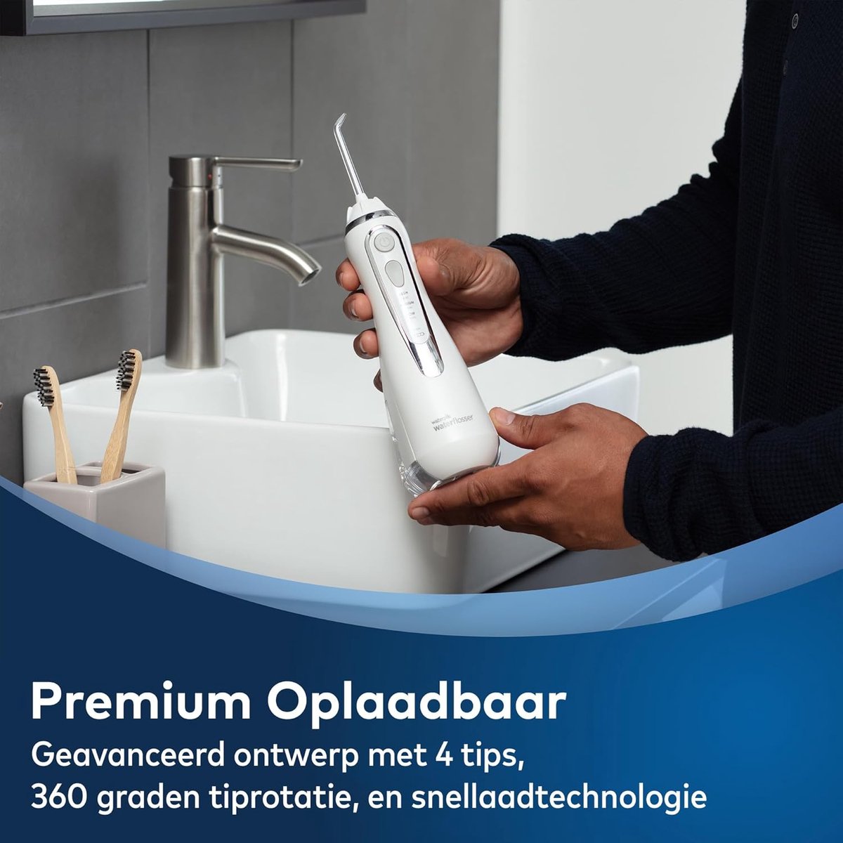 Waterpik Waterflosser Draadloos Advanced WP-580 Wit thumbnail 6