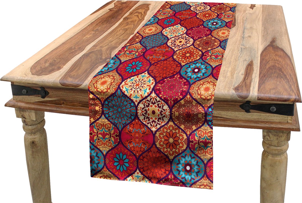 New BedMarokkaans Oosters golvend natuurlijk Accent Rechthoekige Tafelrunner, 40 cm x 225 cm