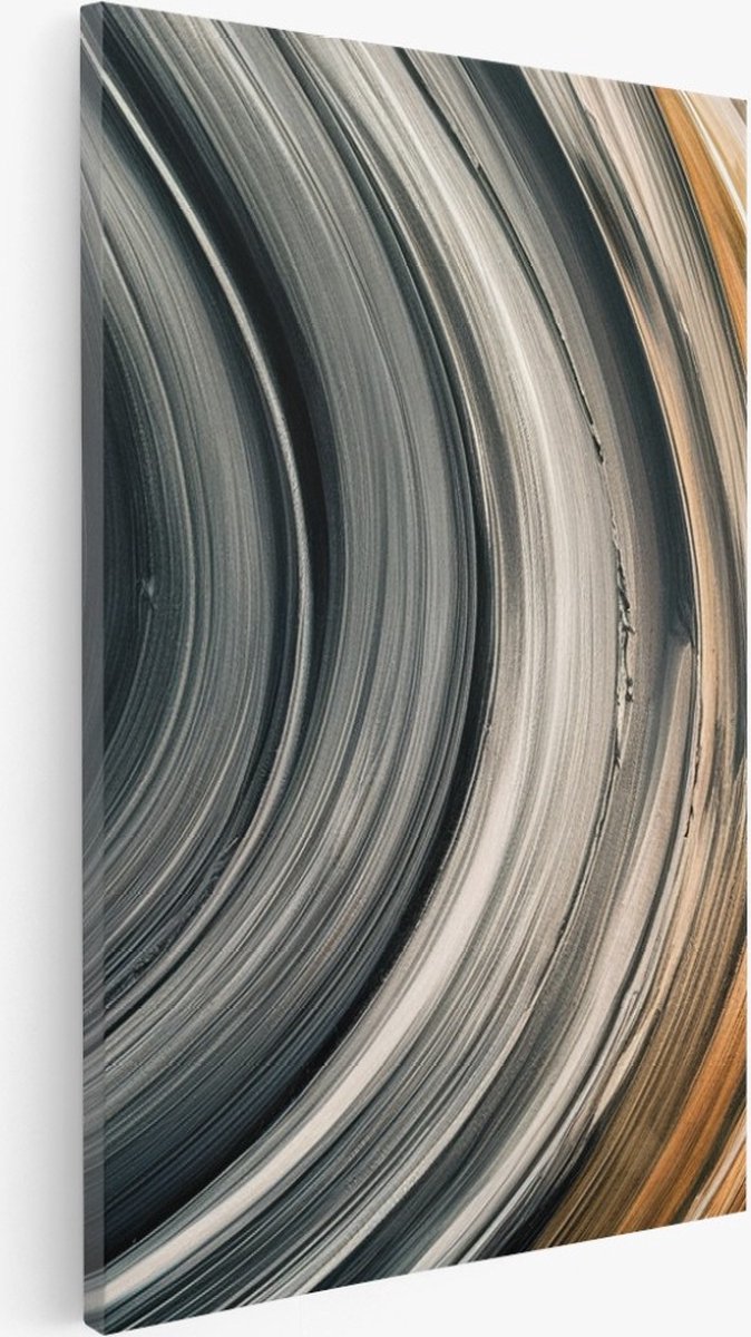 Saammp Canvas Schilderij - Gekleurde cirkels - Abstract - 20x30 - Foto op canvas - Wanddecoratie - Muurdecoratie Woonkamer - Slaapkamer decoratie - Canvas Print Multicolor