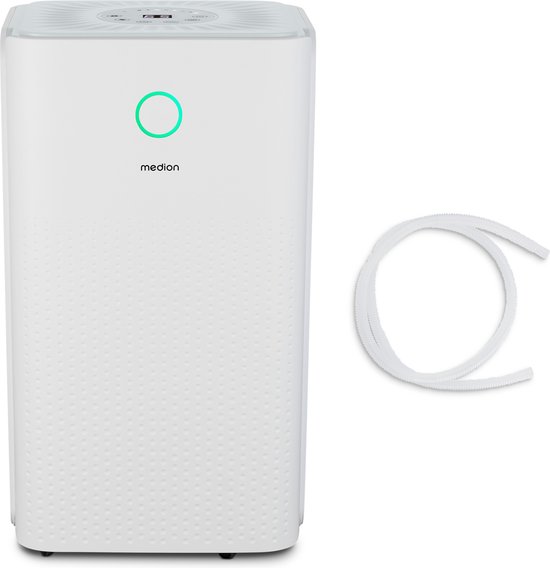 MEDION luchtontvochtiger (elektrisch, waterreservoir van 2 liter, tot 15 m², 3 modi, 2 energiestanden, timer, 38db stil, MD12047)