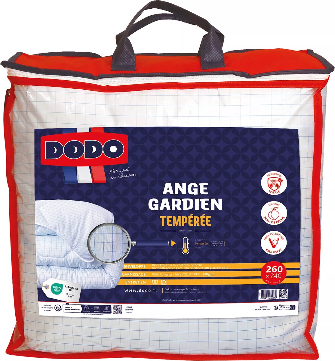 DODO Dekbed DODO totale bescherming tegen huismijt - 240 x 260 cm - Vezels Volupt’air® ANGE GARDIEN