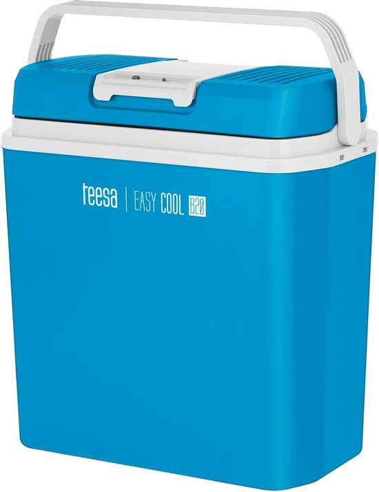Teesa TSA5004.1 Portable Cooler Box with Keep Warm Function, 20 Litres, Cooling for Car, Van, Boat, Camping, Travel, Fishing, DC 12V & AC 220V