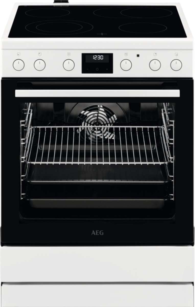 AEG CCB6441BBW hetelucht fornuis met keramische kookplaat