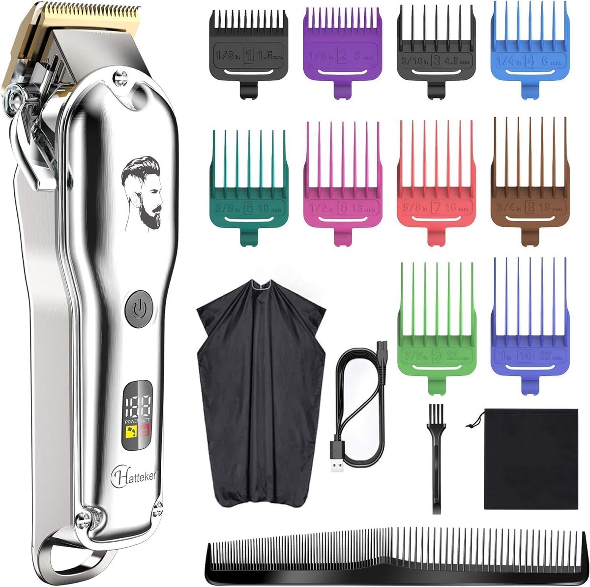 Professionele Haar Trimmer voor Mannen - Draadloze Baard en Lichaamshaar Trimmer met Waterdichte Functie