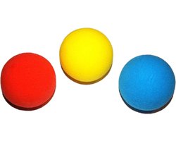 Angel sports Foam tennisballen 3 stuks rood geel blauw