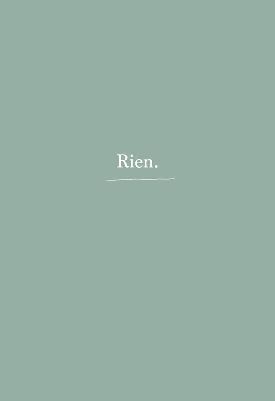 Rien. - cover
