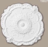 Rosace 156027 Profhome Élement décorative Élement pour plafond style Rococo-Baroque blanc Ø 38,3 cm