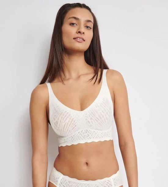 Sloggi Zero Feel Lace Bralette remplie - Bliss - XXL - Zwart