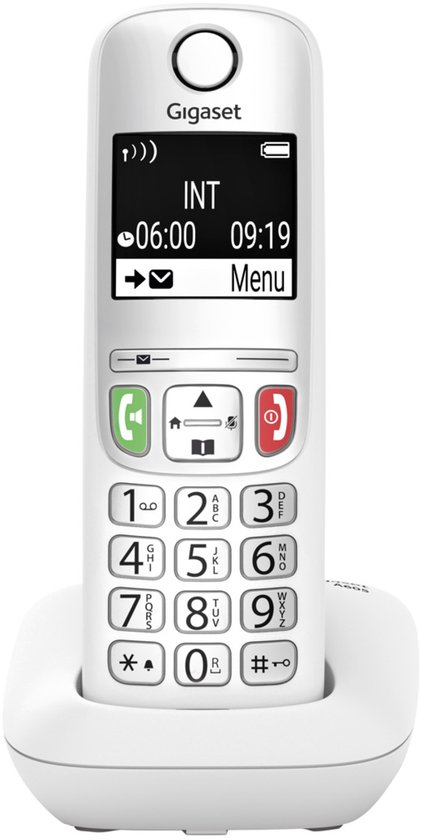 Gigaset A605 draadloze huistelefoon - gemakkelijk in gebruik - verlichte toetsten - goed contrast -  wit