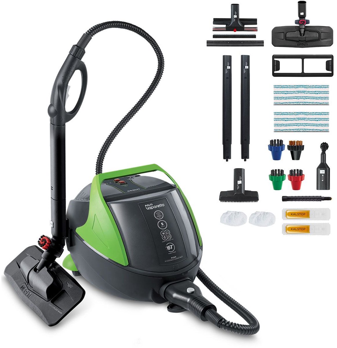 Polti Pro 95_Turbo Flexi Cilinder-stoomreiniger - 1100W - Zwart, Groen – foto 4