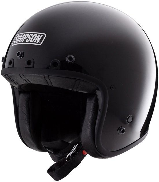 Simpson Chopper Solid Zwart ECE22.06 Jethelm - Maat XL - Helm