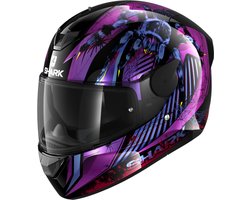 Shark D-Skwal 2 Atraxx Zwart Violet Glitter KVX Integraalhelm - Maat XL - Helm