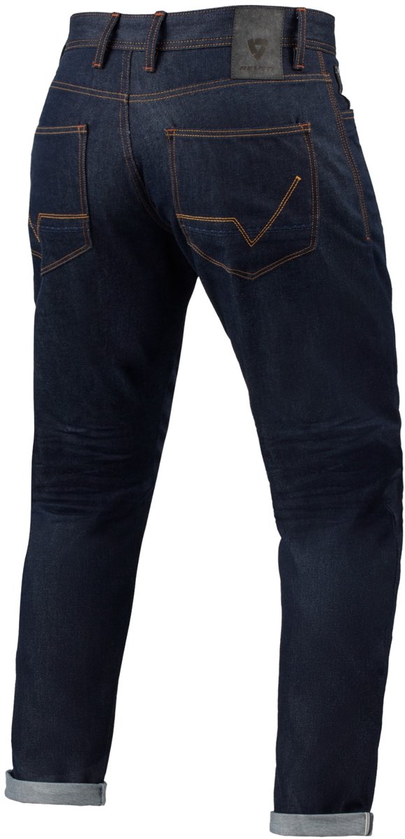 REV'IT! Jeans Lewis Selvedge TF Dark Blue L34 Motorcycle Pants - Maat L34/W32 – foto 4