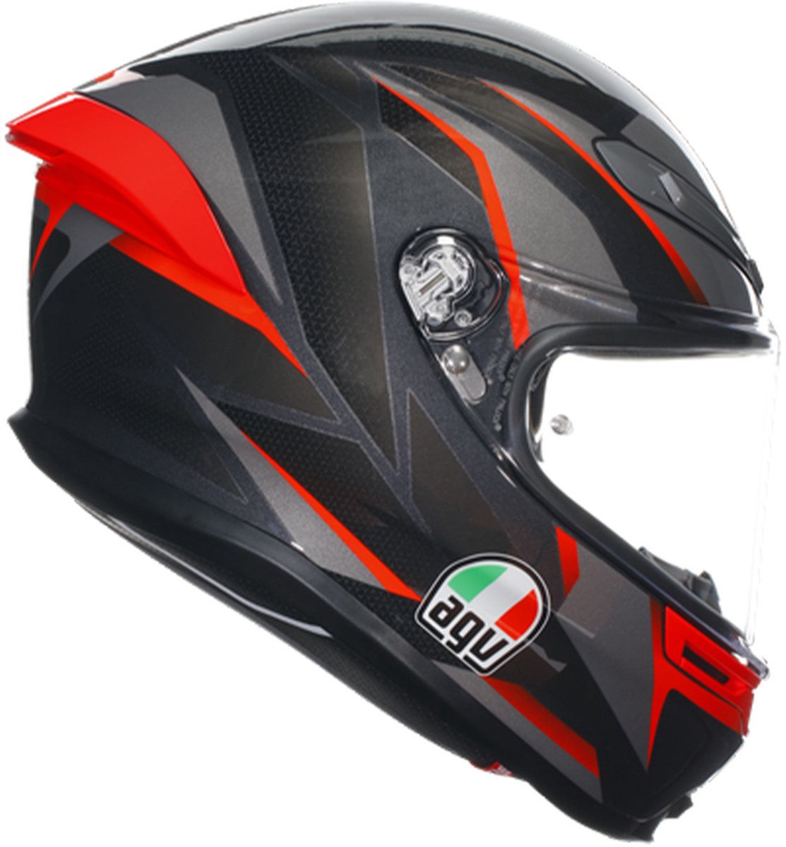 AGV K6 S Karve Matt Black/Grey/Red - Maat S - Integraal helm - Scooter helm - Motorhelm - Zwart - Scooterhelmen mannen en vrouwen. – foto 7