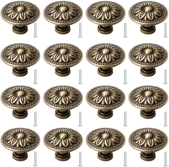 12 Stuks Wit Knoppen voor Kasten, 30 Mm Meubelknoppen, Ronde Deurknop, Ronde Knop voor Kast, Ladeknoppen Met Schroeven voor Meubels, Kledingkast