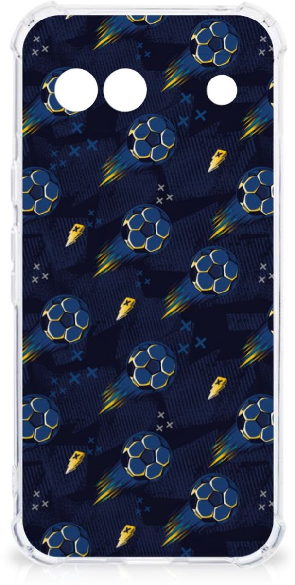 Back Cover voor Doorzichtige Silicone Hoesje voor Google Pixel 8A Voetbal