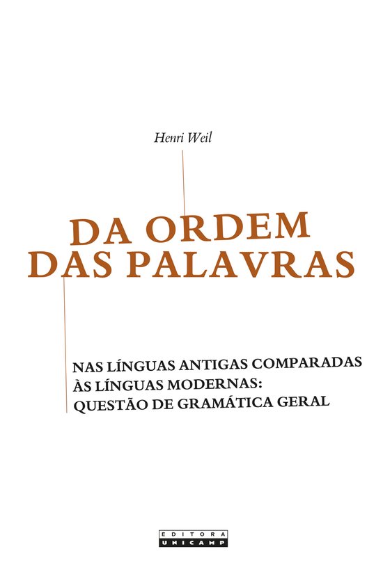 DA ORDEM DAS PALAVRAS