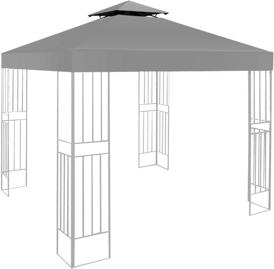 Vervangend Paviljoendak 3x4 M – Extra Sterk Panama PVC 370 G/m², Waterdicht & Duurzaam (Bruin)