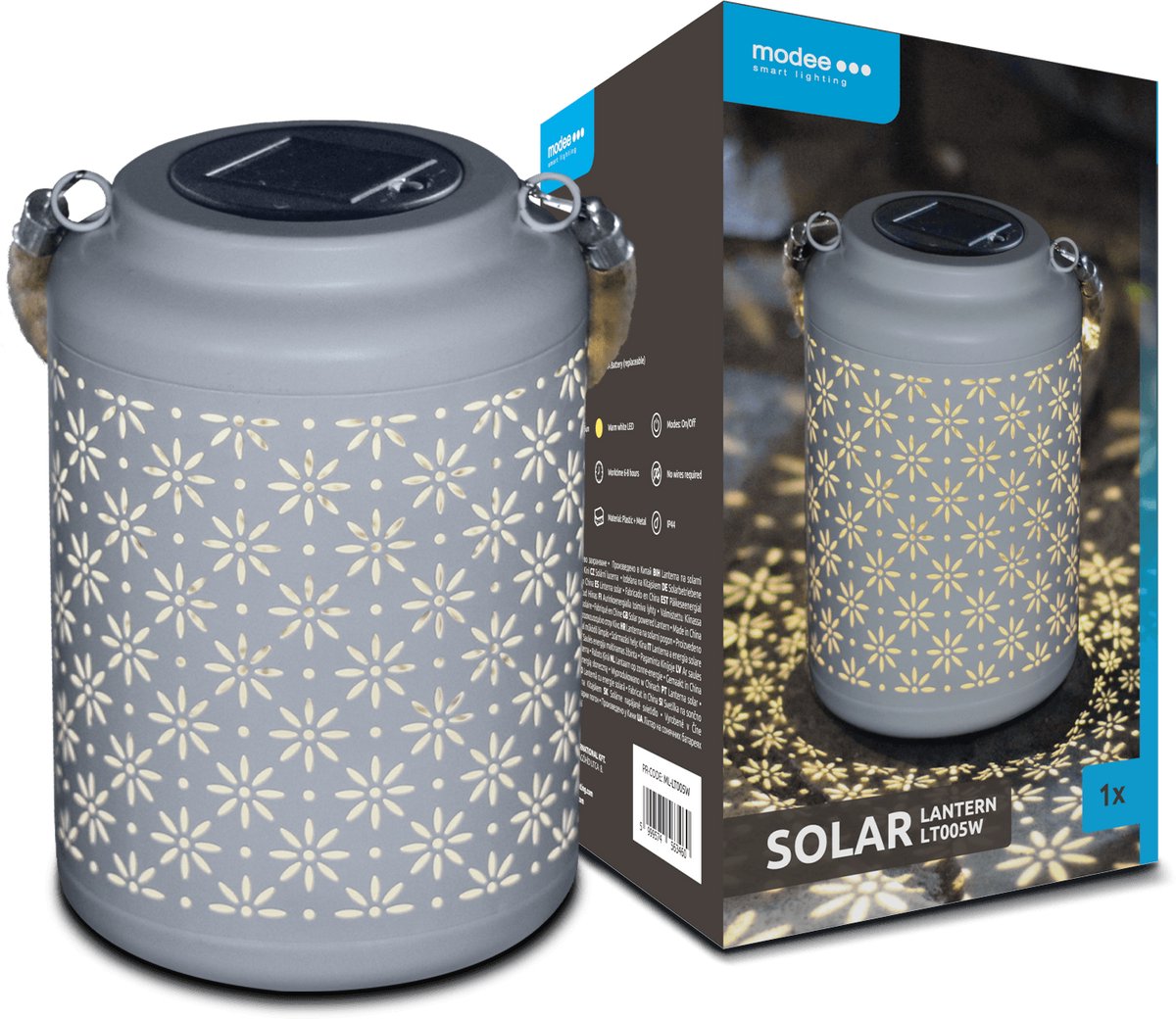 Modee Lighting - LED Solar Lamp - 3000K Warm wit - 26x17x17cm - LT005W