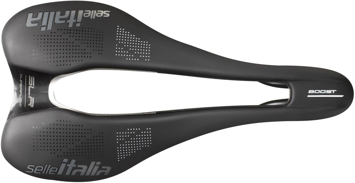 パーツ selle italia SLR BOOST SUPERFLOW TDF L3 Selle Italia SLR Boost 3D Kit Carbon Superflow L3 Zadel Zwart