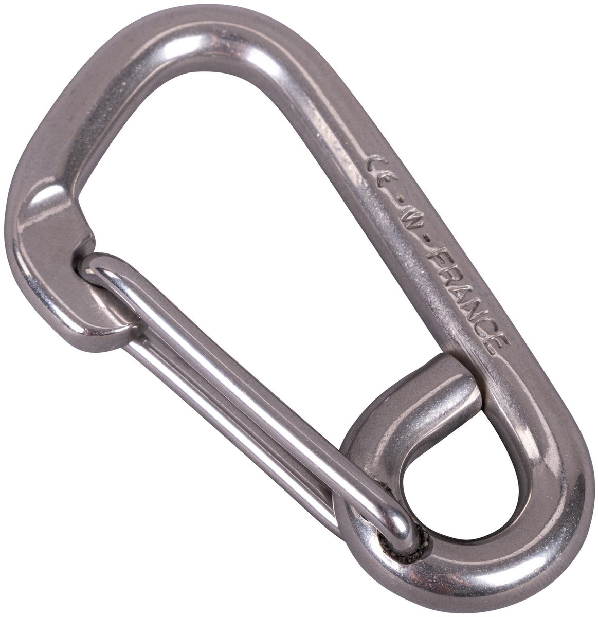 Wichard Asymmetrische Brandkarabijnhaak Zilver 8 x 80 mm