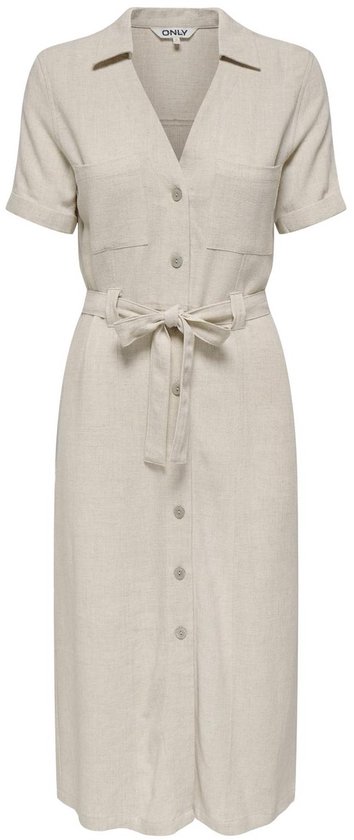 ONLY ONLSIESTA SS LIN BL SHIRT DRESS PNT NOOS Dames Jurk - Moonbeam