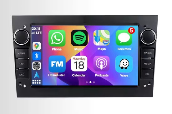 Autoradio 1/32GB met smart Carplay en Android auto | Geschikt voor Opel Astra H, Corsa D, Vectra C, Combo, Zafira, Meriva, Vivaro, Tigra 2001-2013 | Radio scherm met Navigatie | 2001 2002 2003 2004 2005 2006 2007 2008 2009 2010 2011 2012 | Zwart