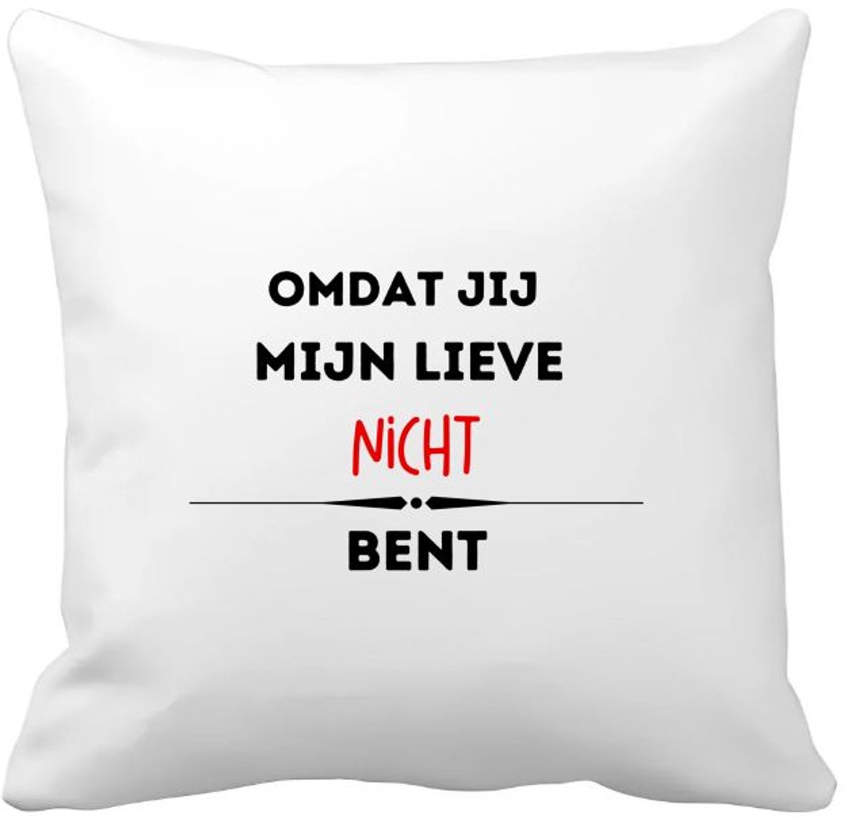 Akyol omdat jij mijn lieve nicht bent Kussen hoes - Nicht - de liefste nicht - verjaardag - cadeautje voor nicht - kado - geschenk - 40 bij 40 cm Multicolor