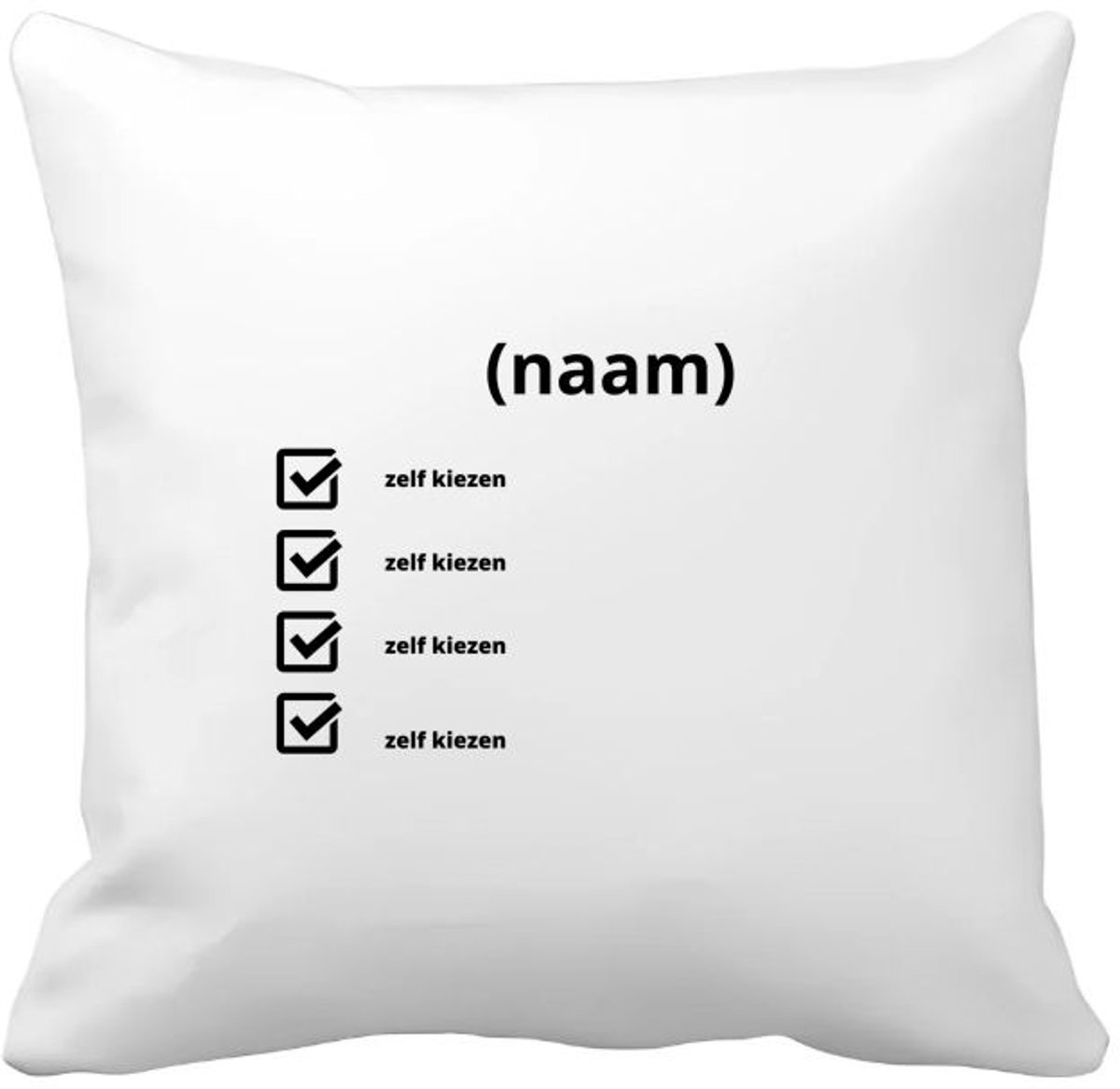 Akyol recept voor koffie eigen keuze en met je eigen naam Kussen hoes - Koffie - koffie drinkers/liefhebbers - eigen koffie recept - verjaardagscadeau - cadeau - kado - geschenk - verjaardag - collega's - 40 bij 40 cm Multicolor