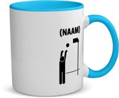 Akyol - Korfball avec eigen tasse à café naam - tasse à thé - bleu - Sport - joueur de korfball - sport - capacité 350 ml