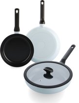 2024年新作 BK 24/28cm Koekenpan - Lichtblauw - Set 4-delige Enjoy スマホアクセサリー