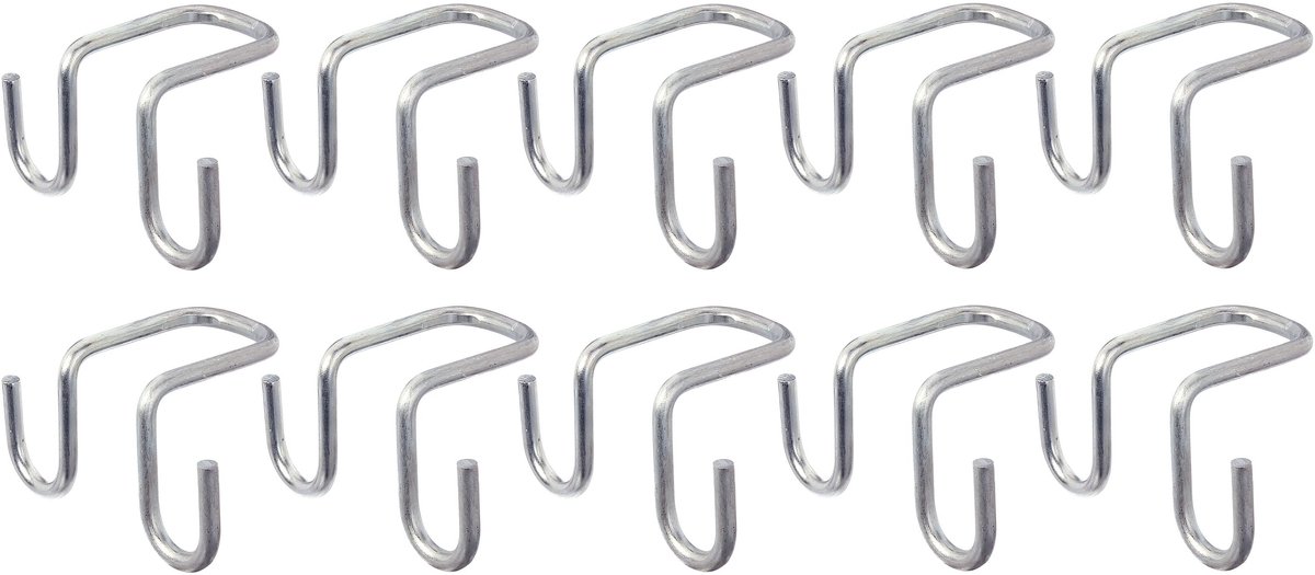 Alberts 839901 ladderhaak | met twee groottes | sendzimir verzinkt | binnenbreedte 30 mm | diepte 60 / 82 mm | Set van 10