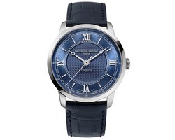 Frédérique Constant Premiere FC-301N3B6 Horloge - Leer - Blauw - Ø 38 mm