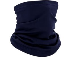 CHPN - Mondbescherming - Nekwarmer - Donkerblauwe Col - Blauwe Nekwarmer - Bandana - Col - Shawl - Polyester - Warme nek - Motorrijden - Wintersport