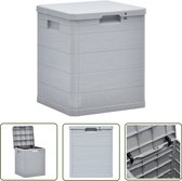 vidaXL Opbergbox 90 L - Gris clair - Rangement de jardin intérieur et extérieur - Opbergbox - Comptoir extérieur - Décoratif - Coffre en plastique - Armoire grise