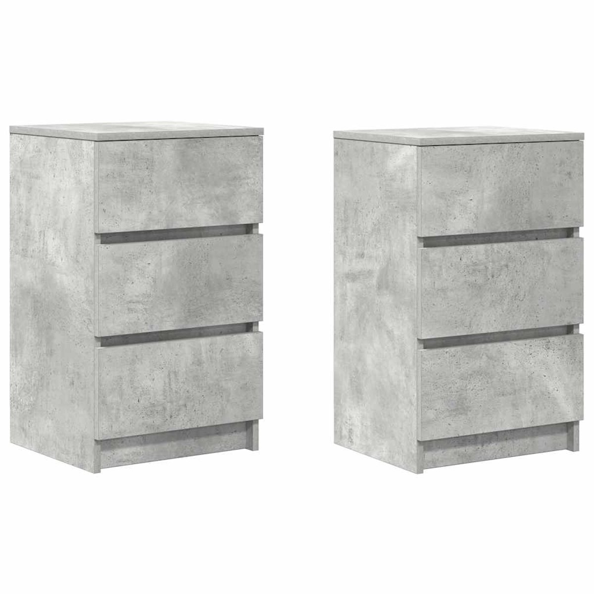 vidaXL Nachtkastje 40x35x62,5 cm bewerkt hout betongrijs