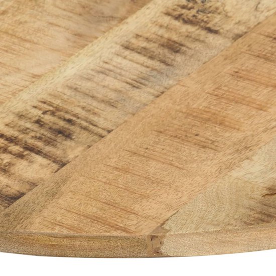 vidaXL Plateau de table rond - 80 cm - Plateau de table en bois de manguier Massief - Bois de manguier - Style industriel - Table Vintage - Table à manger