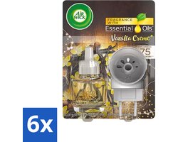Air Wick Essential Oils - Elektrische Geurverspreider Starterkit - Vanille Crème - 19ml - Voordeelverpakking - 6 stuks