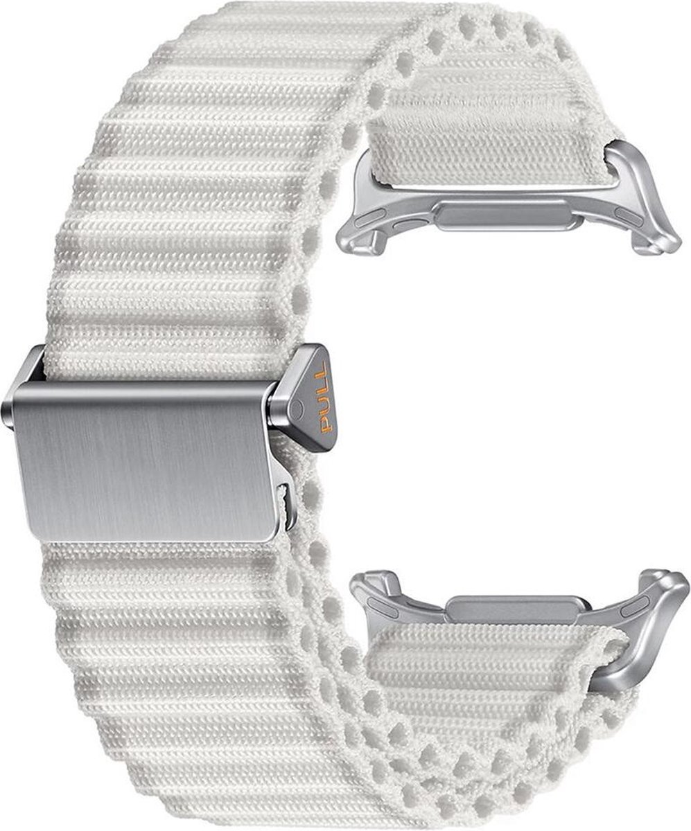 Samsung Galaxy Watch Ultra Bandje - Nylon Band - Wit (S/M/L)