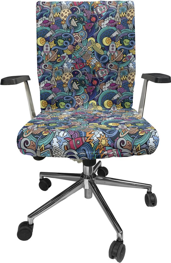 Housse de chaise de bureau, New science-fiction , extensible et lavable, grande taille