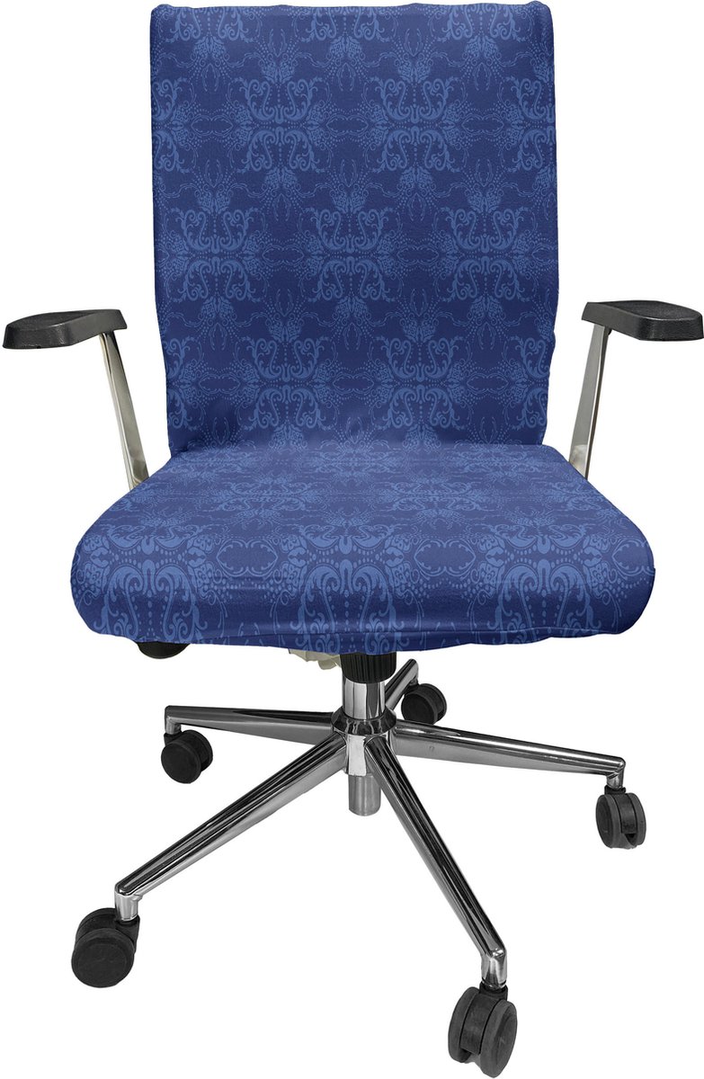 New Bed Damast Victoriaanse Barok Ornament Stoelhoes voor Bureaustoel, Rekbare en Wasbare Stoffen Hoes, Grote Maat