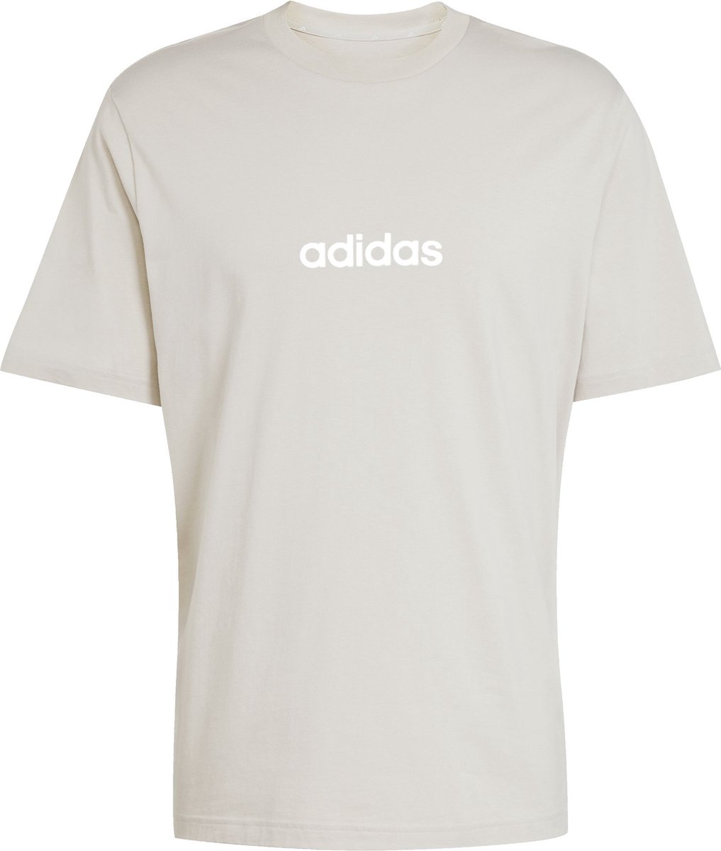 ADIDAS lin sj t T-shirt sportcasual km heren Grijs