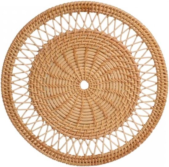 FunWheat Ronde gevlochten placemats set van 8