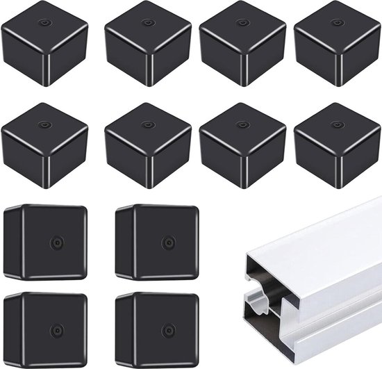 Enkotrade 10 stuks lamellenpluggen voor rechthoekige buizen, 40 x 20 mm