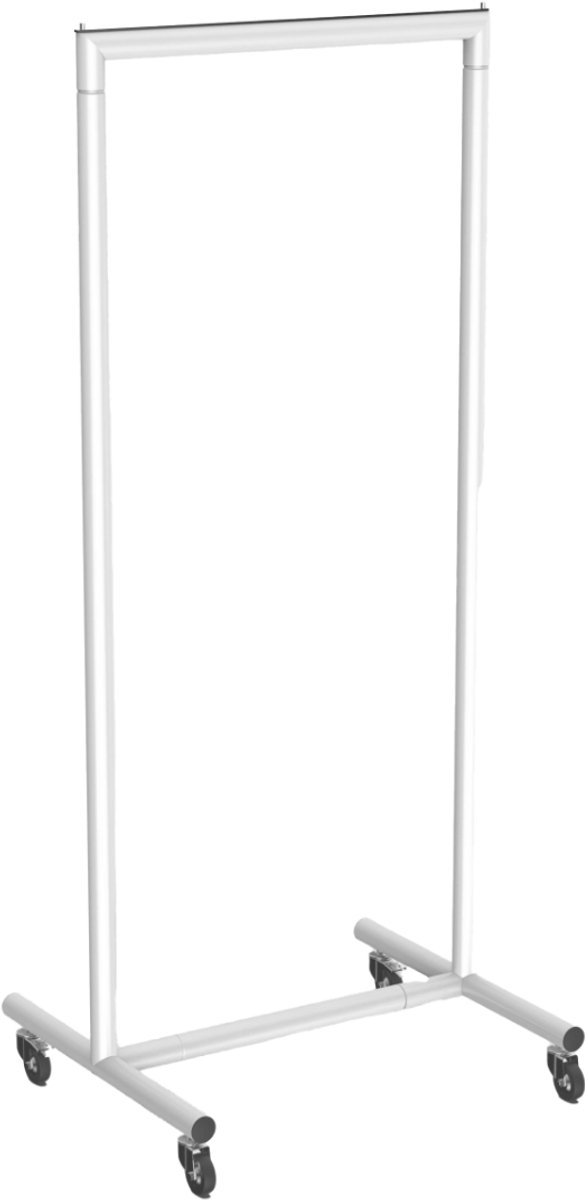 Gruppo Corso Kledingrek Wit - Op Wielen - 145 cm Hoog 60 cm Breed