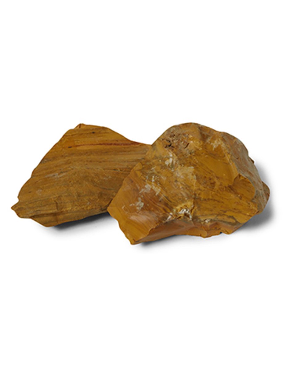 Ruben Robijn Jaspis geel Madagaskar 250 gr. ruwe brokjes