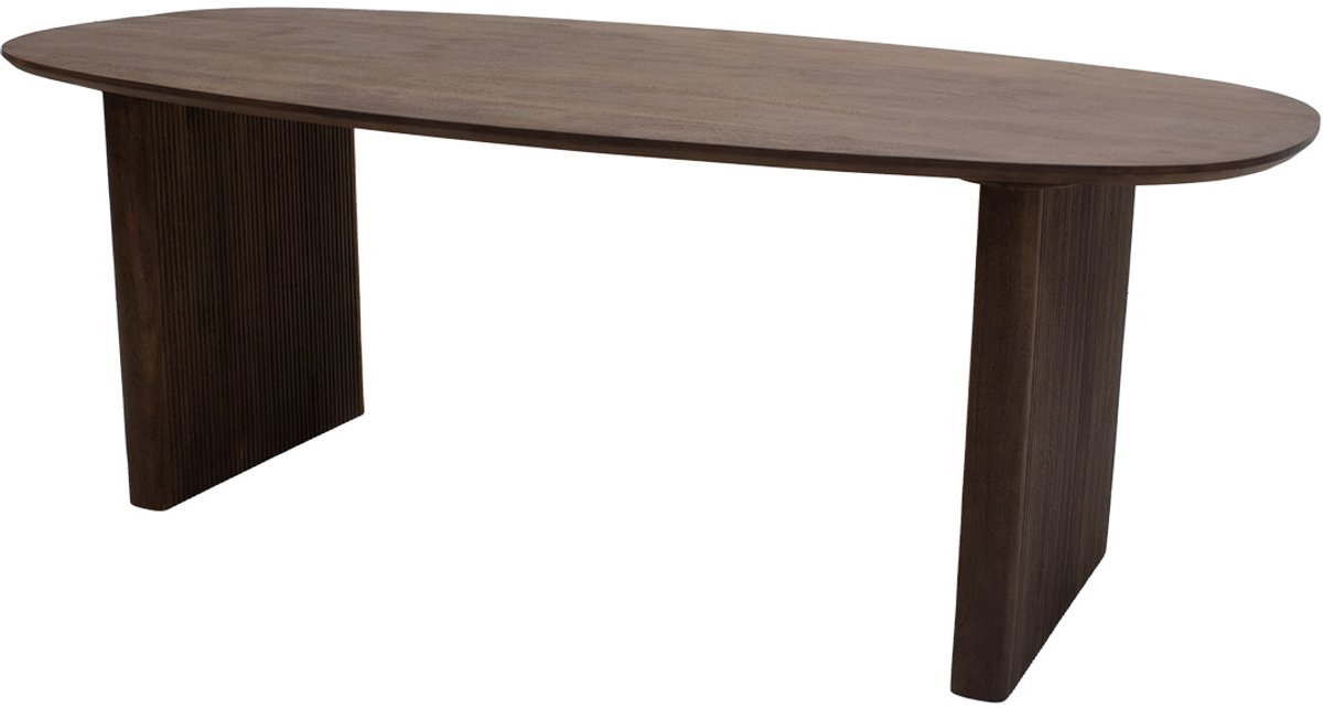 Giga Meubel Eettafel Aya - Donkerbruin Mangohout - 250x100x76cm