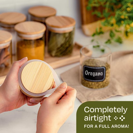 Kruidenpotjes, 6-delige set, 250 ml, strooidozen, BPA-vrij kunststof