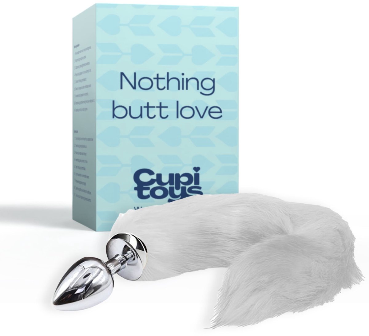 Cupitoys® Metalen buttplug - Staart - Wit - Sex toys voor vrouwen - Sex toys voor mannen - Buttplugs
