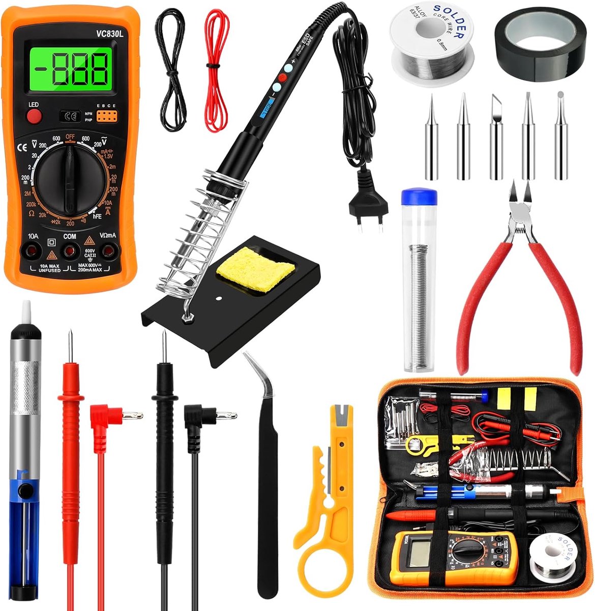 19-in-1 Soldeerbout met LCD-display en Instelbare Temperatuur 180-500 °C